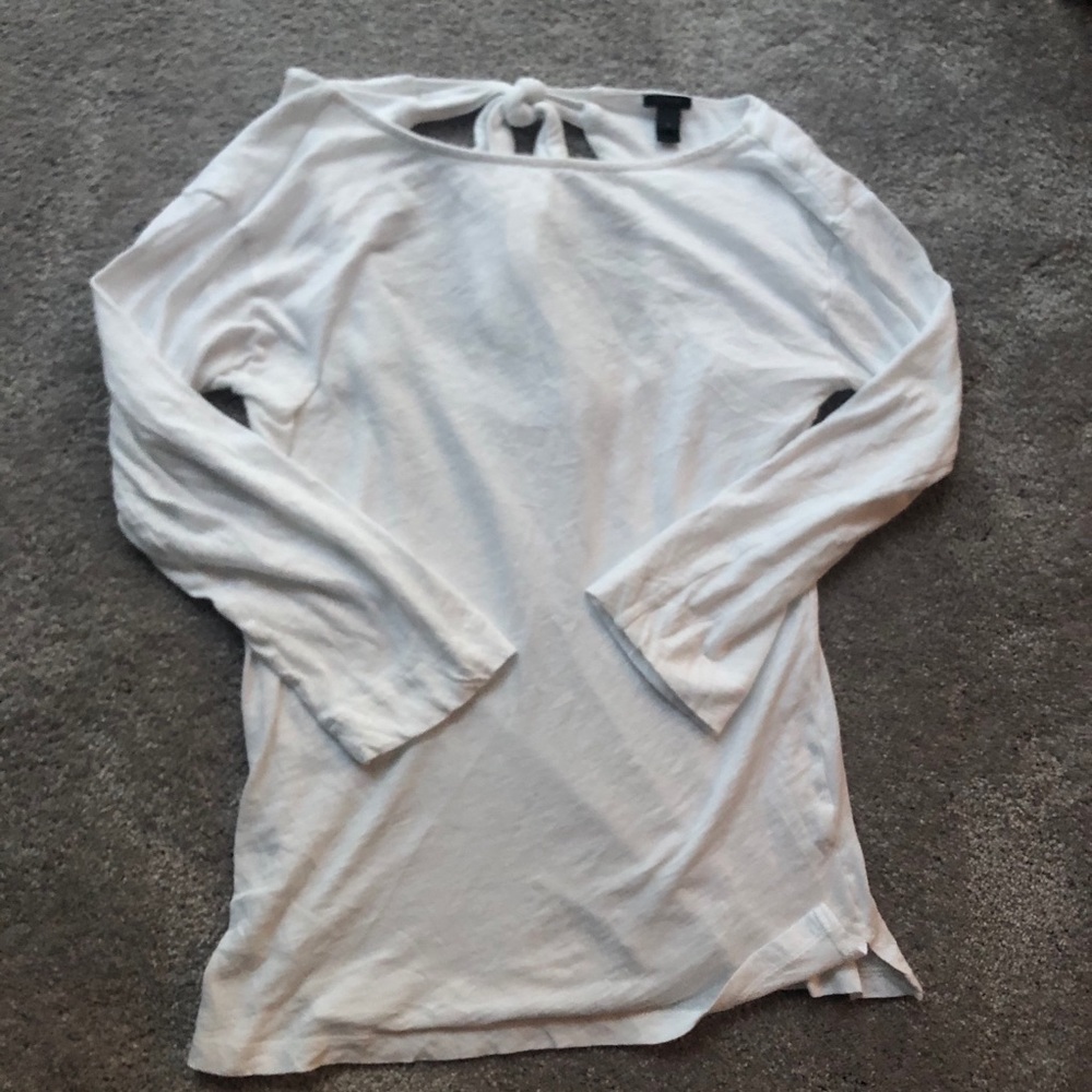 White J. Crew Tieback Long Sleeve Shirt